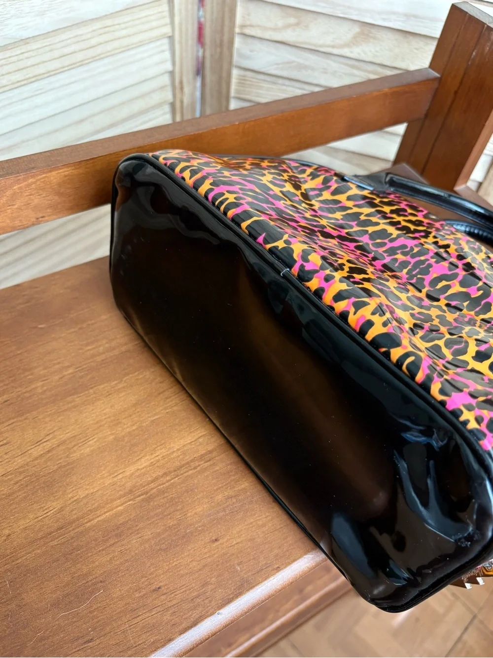 VTG Y2K Betseyville by Betsey Johnson Cheetah Leopard Makeup Toiletry Bag
